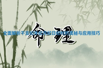 全面解析干支纪年纪 🏎 月纪日纪 🥛 时的奥秘与应用技巧