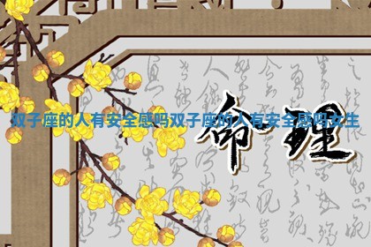双子座的人有安全 💿 感吗 双子座的人有安全 🕰 感吗女生