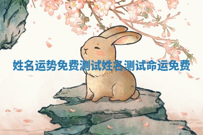 🤜 姓名运势免费测试 💤 姓名测试命运免费