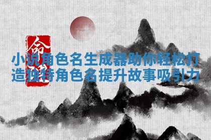 🕞 小说角色名生成器助你轻 🕷 松打造独特角色名提升故事吸引力