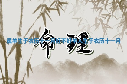 属羊生于农历十一月好不好 😙 羊人生 😛 于农历十一月
