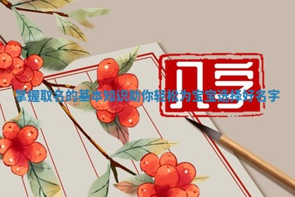 掌 🖨 握取名的基本知识助你轻松为宝宝选 🚜 择好名字